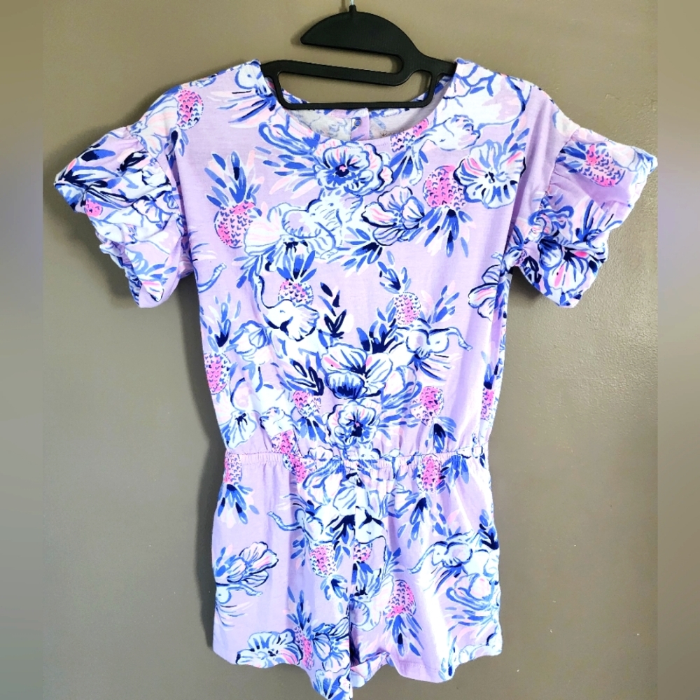 Lilly Pulitzer Kids Dress in Pink and Blue Floral